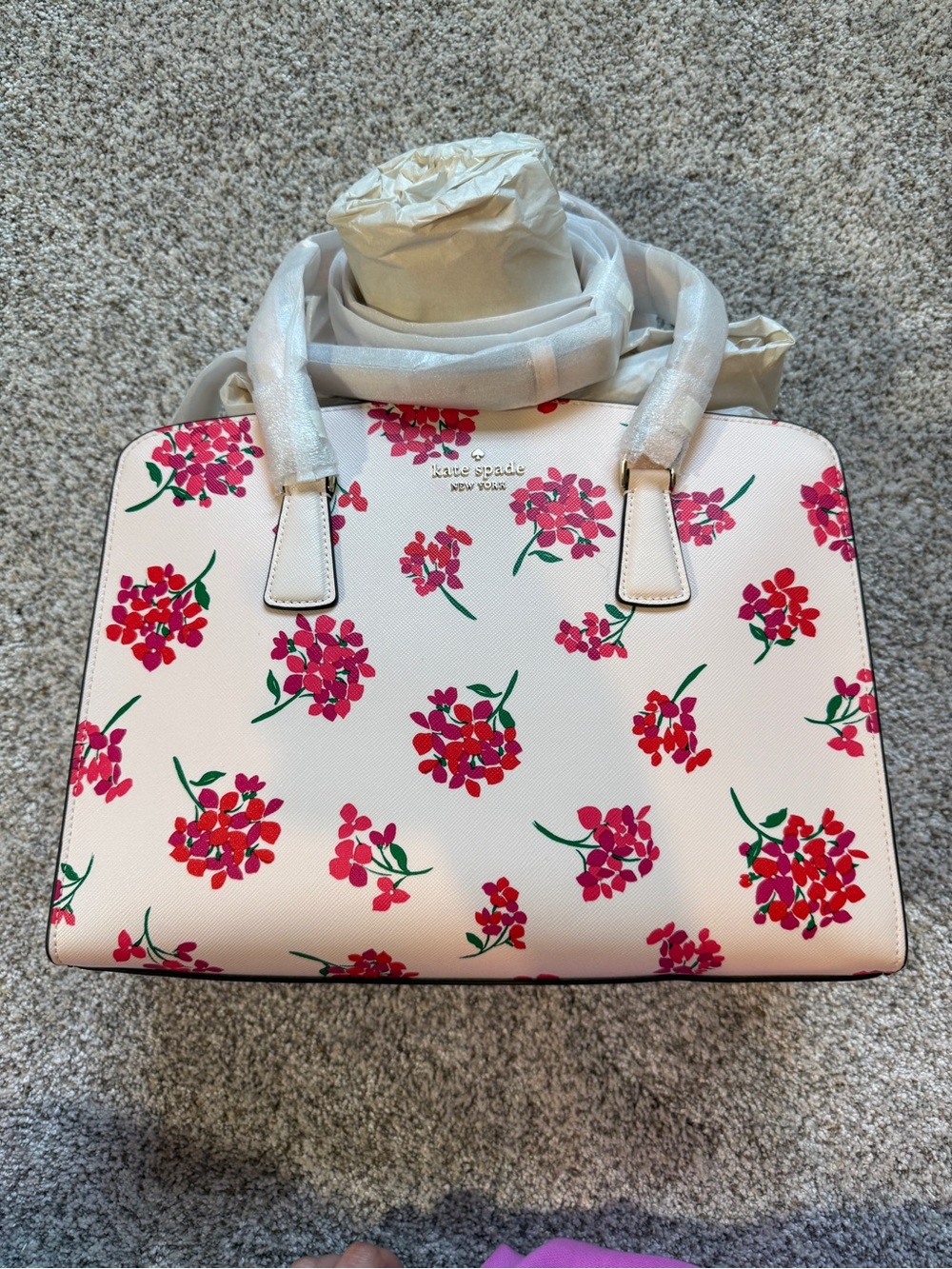 Kate Spade Coastal Floral Medium Satchel - Picture 4 of 8